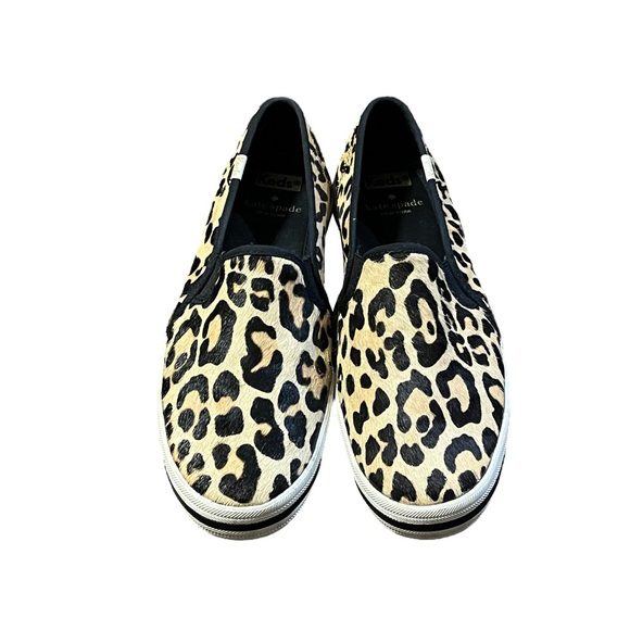 Keds Women's Kate Spade Double Decker Sneaker in Leopard - Picture 3 of 11